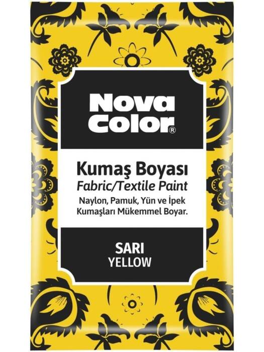 Nova Color Kumaş Boyası Toz Sarı 12Gr - 1