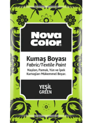 Nova Color Kumaş Boyası Toz Yeşil 12Gr - Nova Color