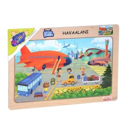 Onyıl Oyuncak Eğitici Puzzle Havaalanı Ahşap - 2