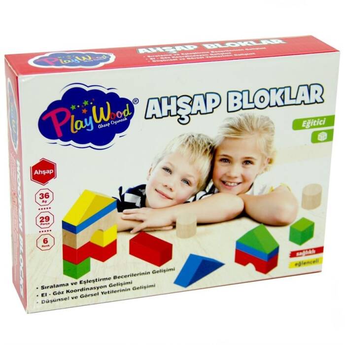 Onyıl Oyuncak Playwood Eğitici Ahşap Bloklar 29 Parça - 1