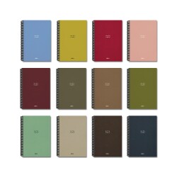 Papirüs Defter Note Case Sipiralli Sert Kapak 16*23 120 Yaprak Çizgili - Papirüs Defter