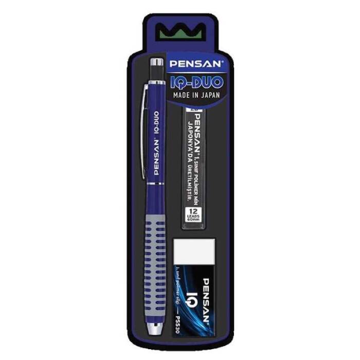 Pensan IQ Duo 0.5 mm Mekanik Kurşun Kalem Seti Mavi 8241 - 1