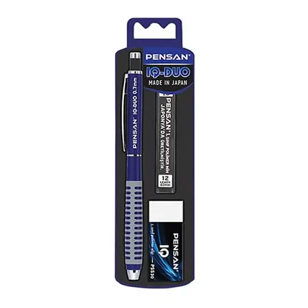 Pensan IQ Duo 0.7 mm Mekanik Kurşun Kalem Seti Mavi 8296 - 1