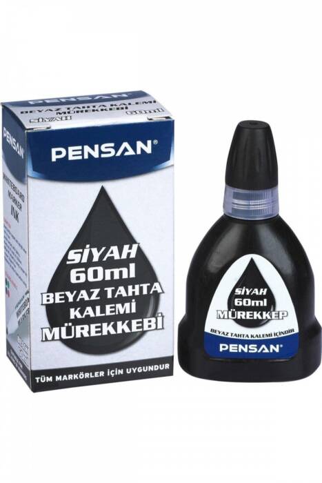 Pensan Tahta Kalem Mürekkebi 60 ML Siyah 4004 - 1