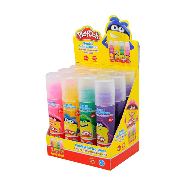 Play-Doh Stick Yapıştırıcı Transparan Renkli 21 Gr (Paket İçi Mor Renk Fiyatıdır) - 1