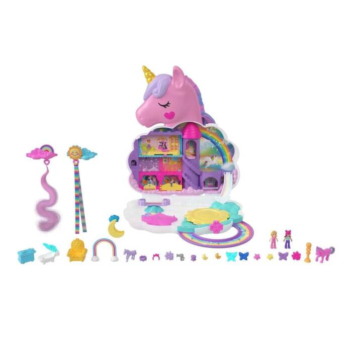 Polly Pocket Tek Boynuzlu Atın Gökkuşağı Salonu HKV51 - 2