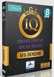 PRF Yayınları Paraf 8. Sınıfı LGS IQ 1. Dönem Din Kültürü ve Ahlak Bilgisi 16`lı Deneme - Paraf Yayınları