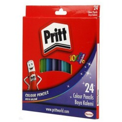 Pritt Kuru Boya Karton Kutu Tam Boy 24 Renk 1221351 - Pritt