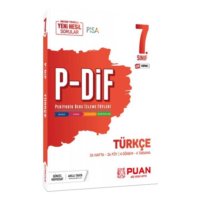 Puan Yayınları 7. Sınıf Türkçe PDİF Konu Anlatım Föyleri - 1