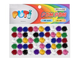 Puti Pom Pom 20 Mm Metalik - Puti