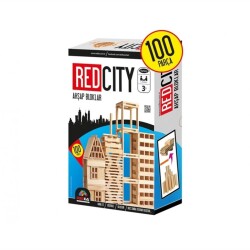 Redka Akıl Oyunları Red City Ahşap Blokları - Redka