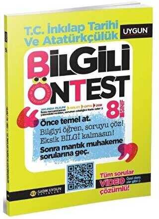 Sadık Uygun Yayınları 8. Sınıf T.C. İnkılap Tarihi ve Atatürkçülük Bilgili Ön Test - 1