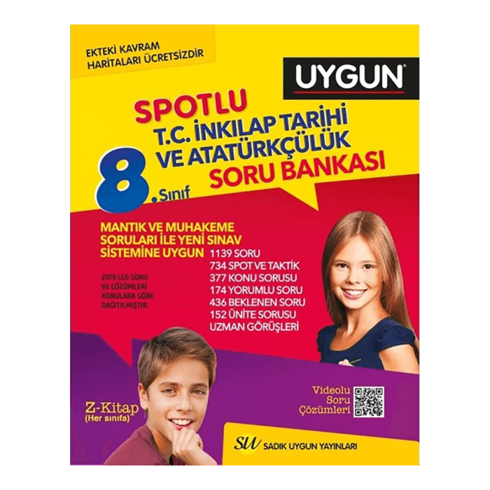 Sadık Uygun Yayınları 8. Sınıf T.C. İnkılap Tarihi ve Atatürkçülük Spotlu Soru Bankası - 1