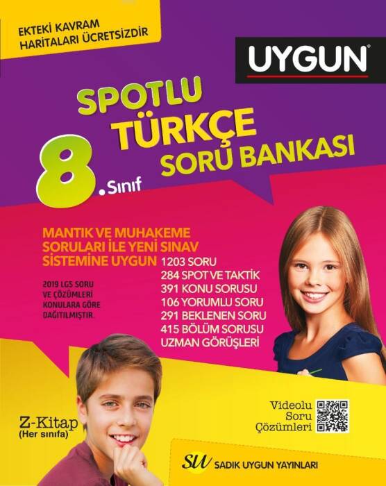 Sadık Uygun Yayınları 8. Sınıf Türkçe Spotlu Soru Bankası - 1