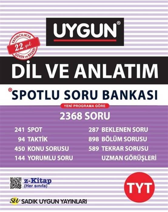 Sadık Uygun Yayınları TYT Dil ve Anlatım Spotlu Soru Bankası - 1