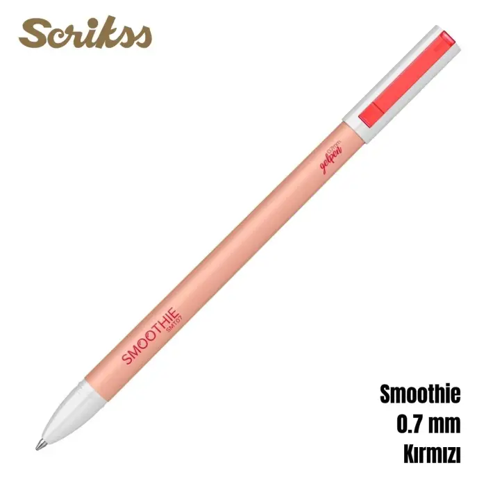 Scrikss Smoothie Jel Kalem 0.7 Mm Kırmızı - 1