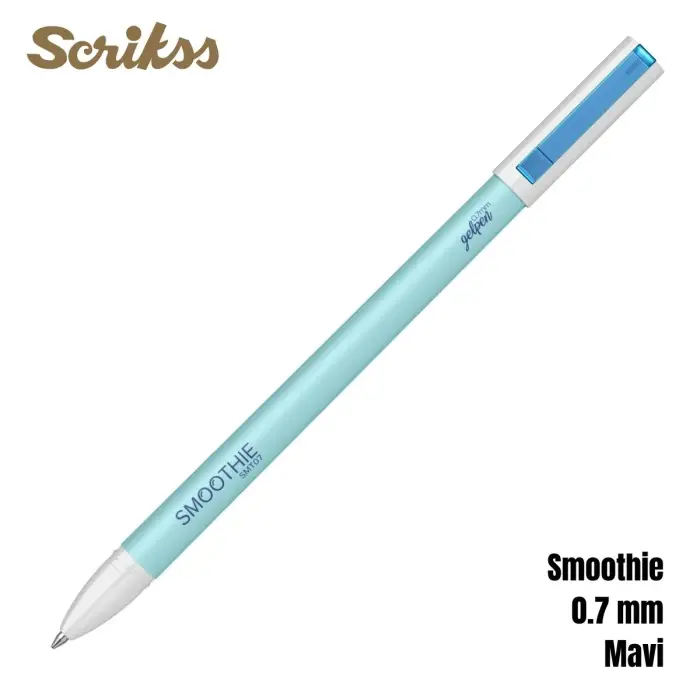 Scrikss Smoothie Jel Kalem 0.7 Mm Mavi - 1