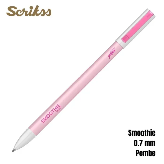 Scrikss Smoothie Jel Kalem 0.7 Mm Pembe - 1