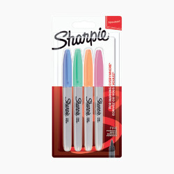 Sharpie Markör Permanent Fine Pastel Renkler 4 Lü 2065402 - Sharpie