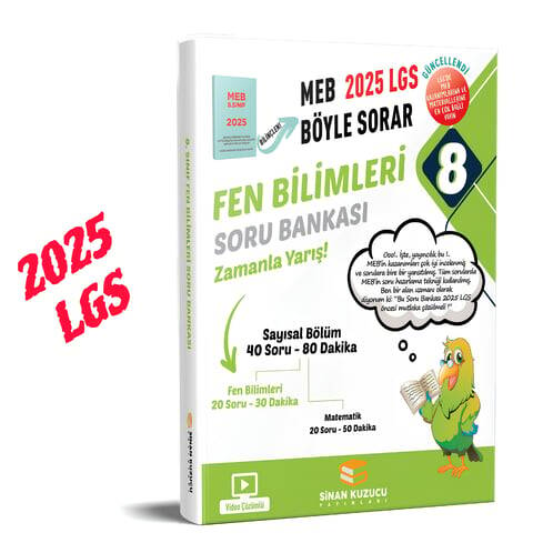 Sinan Kuzucu Yayınları 8. Sınıf Fen Bilimleri Soru Bankası 2025 - 1