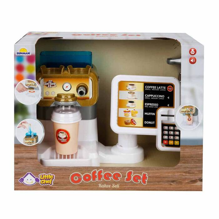 Sunman Oyuncak Little Chef Sesli Kahve Makinesi ve Kasa Seti - 2