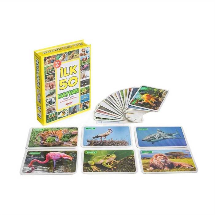 Taba Diytoy Flash Cards Yaşam Alanında İlk 50 Hayvan - 2