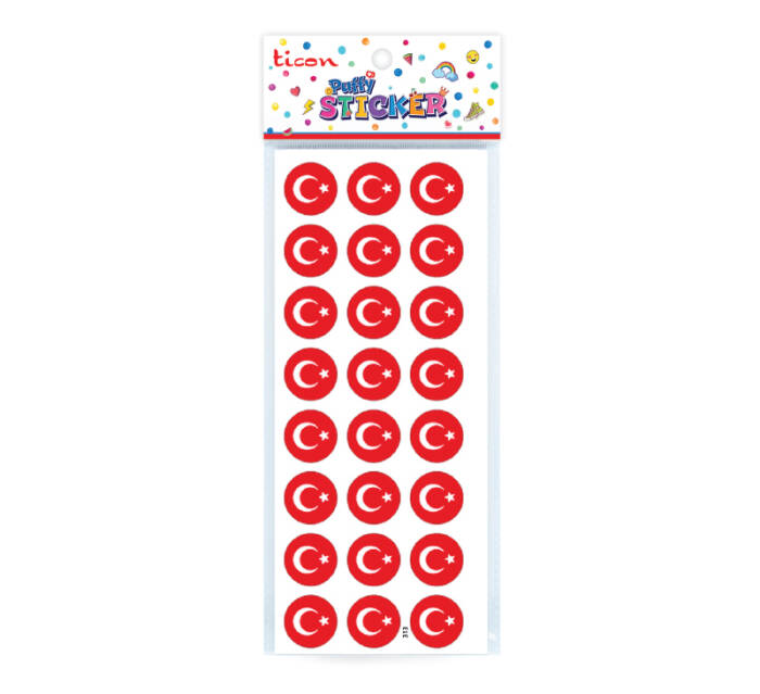 Ticon Puffy Sticker (Bayrak) - 1