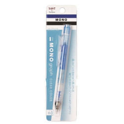 Tombow Mono Graph Versatil Kalem 0.5 MM Şeffaf Mavi - Tombow