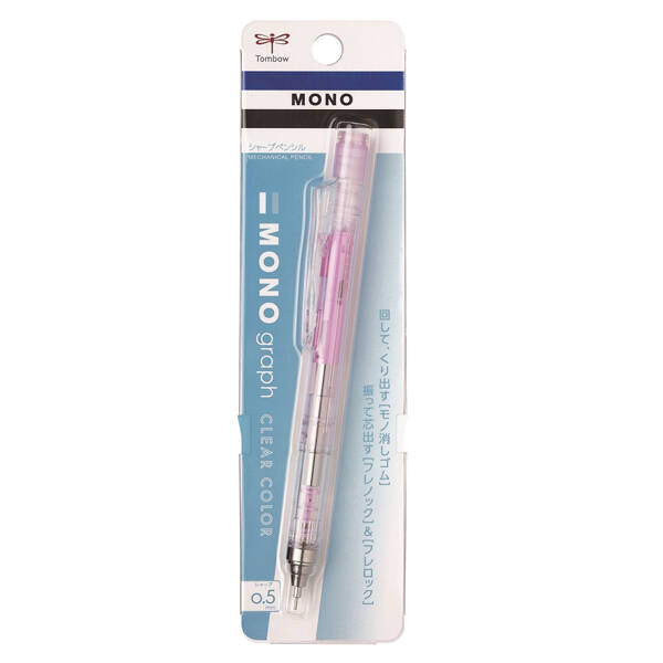 Tombow Mono Graph Versatil Kalem 0.5 Mm Şeffaf Pembe - 1