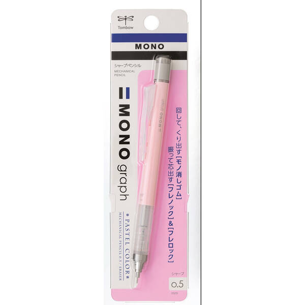 Tombow Versatil Kalem Mono Graph Pastel 0.5 Mm Blisterli Pembe - 1