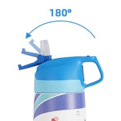 Vagonlife VGN2055 Mavi Tren 350 Ml Pipetli Çelik Termos Matara - 6