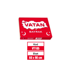 Vatan Bez Bayrak Türk %100 Polyester 60x90 - Vatan Bayrak