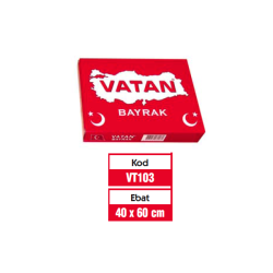 Vatan Masa Bayrağı Türk %100 Polyester 40x60 - Vatan Bayrak